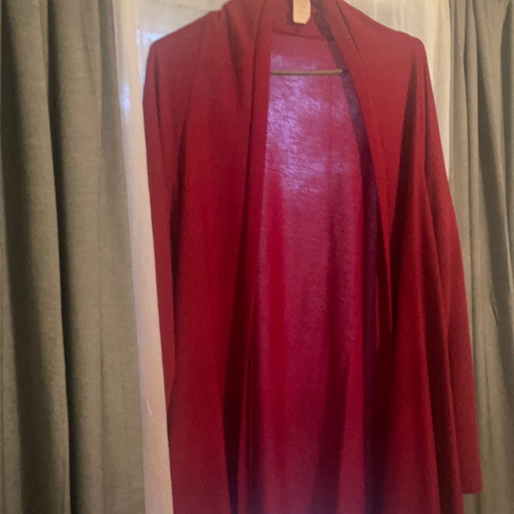 Wine color cardigan
